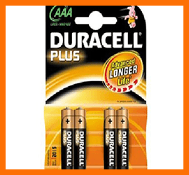 Pile Ministilo Duracell Plus AAA