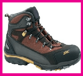 Scarpa protettiva alta tipo trekking in pelle nabuk - Cordura