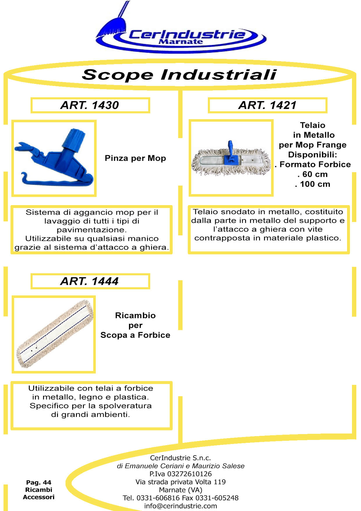 Ricambi e Accessori Scope Industriali